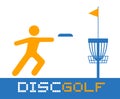 Disc golf sport symbol Royalty Free Stock Photo