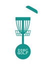 Disc golf sport symbol Royalty Free Stock Photo
