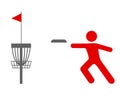 Disc golf sport symbol Royalty Free Stock Photo