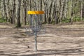 Disc Golf Target and Basket in the nature Royalty Free Stock Photo