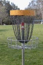 Disc Golf Target in a park Royalty Free Stock Photo