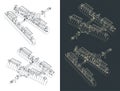 Disc harrow isometric blueprints