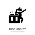 disc jockey icon in trendy design style. disc jockey icon isolated on white background. disc jockey vector icon simple and modern