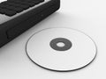 Disc and Laptop tray Royalty Free Stock Photo