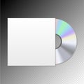 Disc mock up case. Dvd blank compact disc. Software video or audio Royalty Free Stock Photo