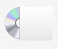 Disc mock up case. Dvd blank compact disc. Software video or audio Royalty Free Stock Photo