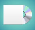 Disc mock up case. Dvd blank compact disc. Software video or audio