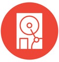 Disc player, hard disk Isolated Vector Icon That can be easily edited in any size or modified. Royalty Free Stock Photo