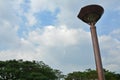 Disc shaped park lamp post