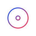 Disc storage pixel perfect gradient linear ui icon Royalty Free Stock Photo