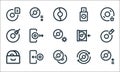 disc tool line line icons. linear set. quality vector line set such as insert, copy, archive, scan, import, format, insert, boot,