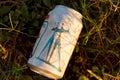 A discarded can of a Popular Brazilian Beer, Royalty Free Stock Photo