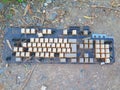 Discarded computer keyboard