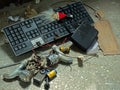 Discarded Electronic EquipmentKeyboard old unused household items
