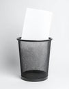 Discarded Idea in an Office Trash Can Royalty Free Stock Photo
