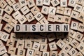 Discern word concept Royalty Free Stock Photo