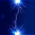 The discharge of electricity, lightning