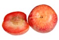 Discharge fruit ripe on a white background