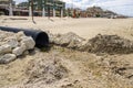 Discharge of Sewage into the Sea Royalty Free Stock Photo