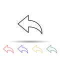 discharge sign multi color style icon. Simple thin line, outline vector of web icons for ui and ux, website or mobile application Royalty Free Stock Photo