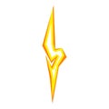 Discharge thunder bolt icon cartoon vector. Sign shape