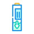 discharging battery color icon vector illustration