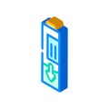 discharging battery isometric icon vector illustration