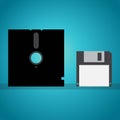 Floppy disk front and back Royalty Free Stock Photo