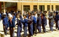 Vietnamese schoolgirls and boys in a secondary school in the north of Vietnam