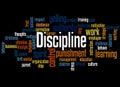 Discipline word cloud concept 4 Royalty Free Stock Photo