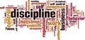 Discipline word cloud Royalty Free Stock Photo