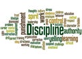 Discipline word cloud concept Royalty Free Stock Photo