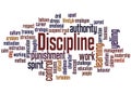 Discipline word cloud concept 2 Royalty Free Stock Photo