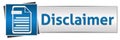 Disclaimer Button Style Blue Royalty Free Stock Photo