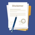 Disclaimer Document Paper Legal Agreement Signed Stamp
