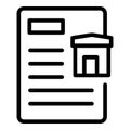 Disclaimer term icon outline vector. Legal document
