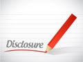 Disclosure message written Royalty Free Stock Photo