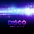 Disco background with discoball. Vector Royalty Free Stock Photo