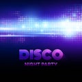 Disco background with discoball. Vector