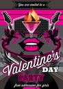 Disco background for Valentine party poster