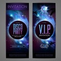 Disco ball background. Disco party poster on open space backgrouDisco ball background. Disco party poster on open space background Royalty Free Stock Photo