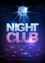 Disco ball background. Disco poster night club. Neon Royalty Free Stock Photo