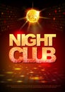 Disco ball background. Disco poster night club Royalty Free Stock Photo