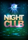 Disco ball background. Disco poster night club Royalty Free Stock Photo