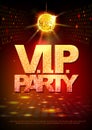 Disco ball background. Disco poster V.I.P. party. Royalty Free Stock Photo