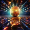 Disco ball background, party, dance floor Royalty Free Stock Photo