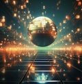Disco ball background, party, dance floor Royalty Free Stock Photo