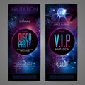 Disco ball background. Disco party poster on open space backgrouDisco ball background. Disco party poster on open space background Royalty Free Stock Photo