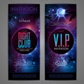 Disco ball background. Disco party poster on open space background. Night club Royalty Free Stock Photo