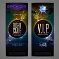 Disco ball background. Disco party poster on open space background. Night club Royalty Free Stock Photo